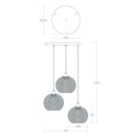Lampa Wisząca ze Szkła Tri Klimt E27 wielokolorowa