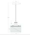 Lampa Wisząca Szklana Matisse E27