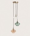 Lampa Wisząca Metal i Szkło Blas 3 Reflektory E14 wielobarwna