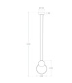 Lampa Wisząca LED 10W z Metalu Stendhal biała