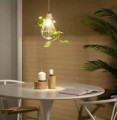 Lampa Wisząca z Drewna i Szkła Kathu Bumbieris E27