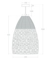 Lampa Wisząca z Rattanu Jinan E27