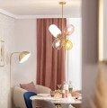 Lampa Wisząca z Metalu i Szkła Papallona E27