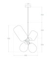 Lampa Wisząca z Metalu i Szkła Papallona E27