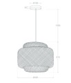 Lampa Wisząca Bambu Nagua E27