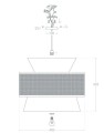 Lampa Wisząca z Tkaniny Chulu E27 malinowa