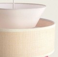 Lampa Wisząca z Tkaniny Chulu E27 malinowa