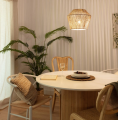 Lampa Wisząca z Plecionego Papieru Sauki E27 brązowa