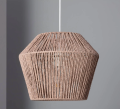 Lampa Wisząca z Plecionego Papieru Sauki E27 brązowa