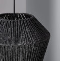 Lampa Wisząca z Plecionego Papieru Sauki E27 czarna