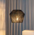 Lampa Wisząca z Plecionego Papieru Sauki E27 czarna