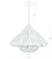 Lampa Wisząca z Rattanu Shiyan E27