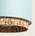 Lampa Wisząca z Włókna Naturalnego Orleans E27 Zielony Celadon