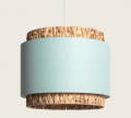 Lampa Wisząca z Włókna Naturalnego Orleans E27 Zielony Celadon