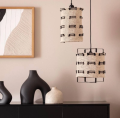 Lampa Wisząca z Metalu i Bawełny Sioux E27