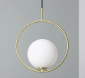Lampa Wisząca z Metalu i Szkła Moonlight Diplo E14