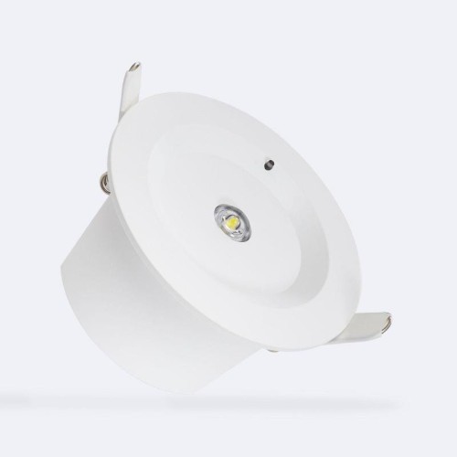 Światło Awaryjne LED Wpuszczone 120Im Niestałe IP65 Okrągłe Wycięcie Ø95mm 2W