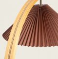 Lampa Stojąca Drewniana Luanda ciemnobrązowa