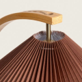 Lampa Stojąca Drewniana Luanda ciemnobrązowa