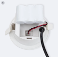 Światło Awaryjne LED Wpuszczone 120Im Niestałe IP65 Okrągłe Wycięcie Ø95mm 2W