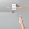 Wentylator Sufitowy Cichy Tydir Drewno 132 cm Silnik DC biały