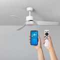 Wentylator Sufitowy Cichy Minimal PRO Biały 132cm Silnik DC WiFi