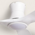 Wentylator Sufitowy Cichy Salamina Biały 132cm Silnik DC ze światłem pilot