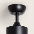 Wentylator Sufitowy Cichy Fleves 132cm Motor DC ze światłem kolor czarny, łopatki ciemne drewno
