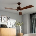Wentylator Sufitowy Cichy Forest Marrón 132cm Motor DC ze światłem WiFi