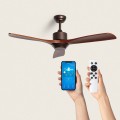 Wentylator Sufitowy Cichy Forest Marrón 132cm Motor DC ze światłem WiFi