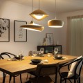 Lampa Wisząca Bambusowa Shuka Acacia ILUZZIA kabel Czarny Pleciony
