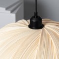 Lampa Wisząca Bambusowa Korowai kabel tekstylny czarny