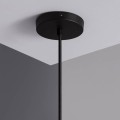 Lampa Wisząca Bambusowa Korowai kabel tekstylny czarny