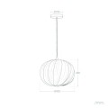 Lampa Wisząca Bambusowa Korowai kabel tekstylny czarny