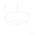 Lampa Wisząca Bambusowa Shuka Big Sari Ø500 mm ILUZZIA kabel czarny pleciony