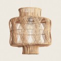 Lampa Wisząca z Rattanu Oia kabel biały pleciony