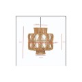 Lampa Wisząca z Rattanu Oia kabel biały pleciony
