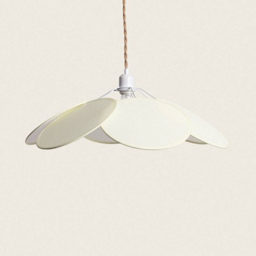 Lampa Wisząca z Tkaniny Kabuki kremowy