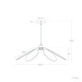 Lampa Wisząca z Tkaniny Kabuki kremowy