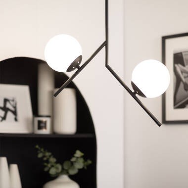 Lampa Wisząca Metalowo-Szklana Balts