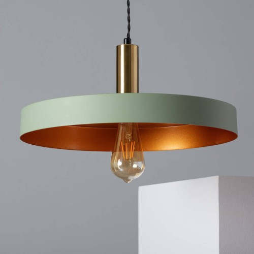 Lampa Wisząca z Metalu Furiko kolor zielony