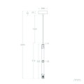 Lampa Wisząca LED 3W z Aluminium Evory M kolor złoty