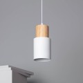 Lampa Wisząca Metalowo-drewniana Kidonge kolor biały