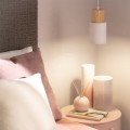 Lampa Wisząca Metalowo-drewniana Kidonge kolor biały