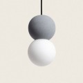 Lampa Wisząca z Gipsu lub Cementu Delya kolor szary