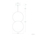 Lampa Wisząca z Gipsu lub Cementu Delya kolor szary