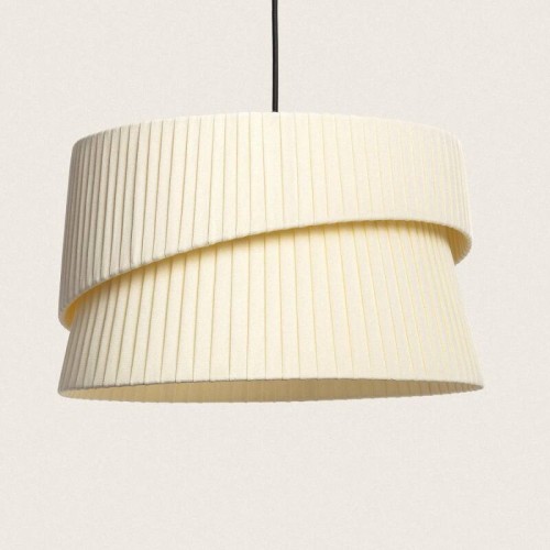 Lampa Wisząca Lniana Kiana kolor biały