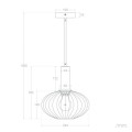 Lampa Wisząca Szklana Basile