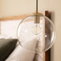Lampa Wisząca z Metalu i Szkła Moonlight Clear