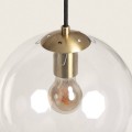 Lampa Wisząca z Metalu i Szkła Moonlight Clear